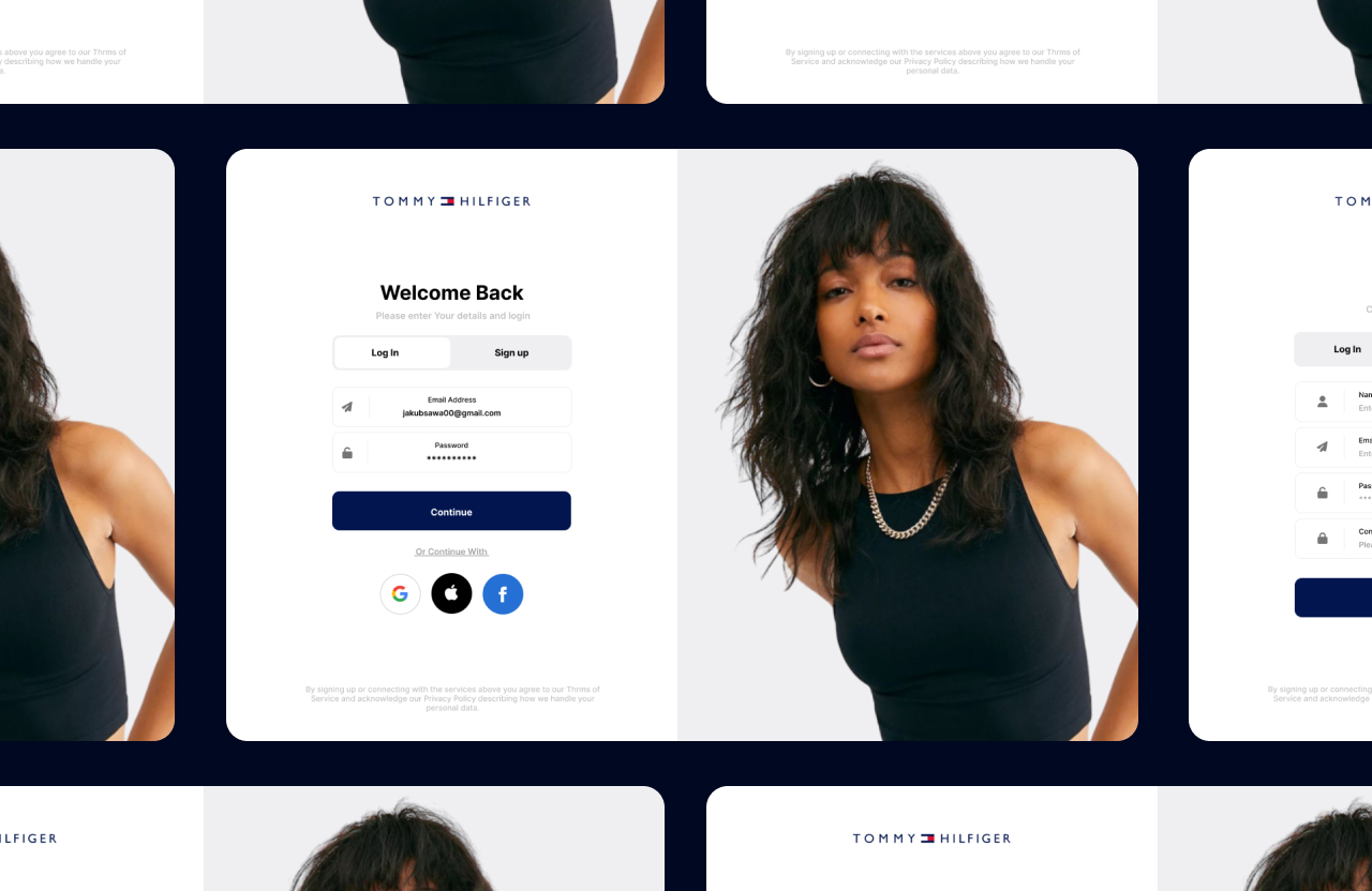 Tommy Hilfiger - Redesign Login Page